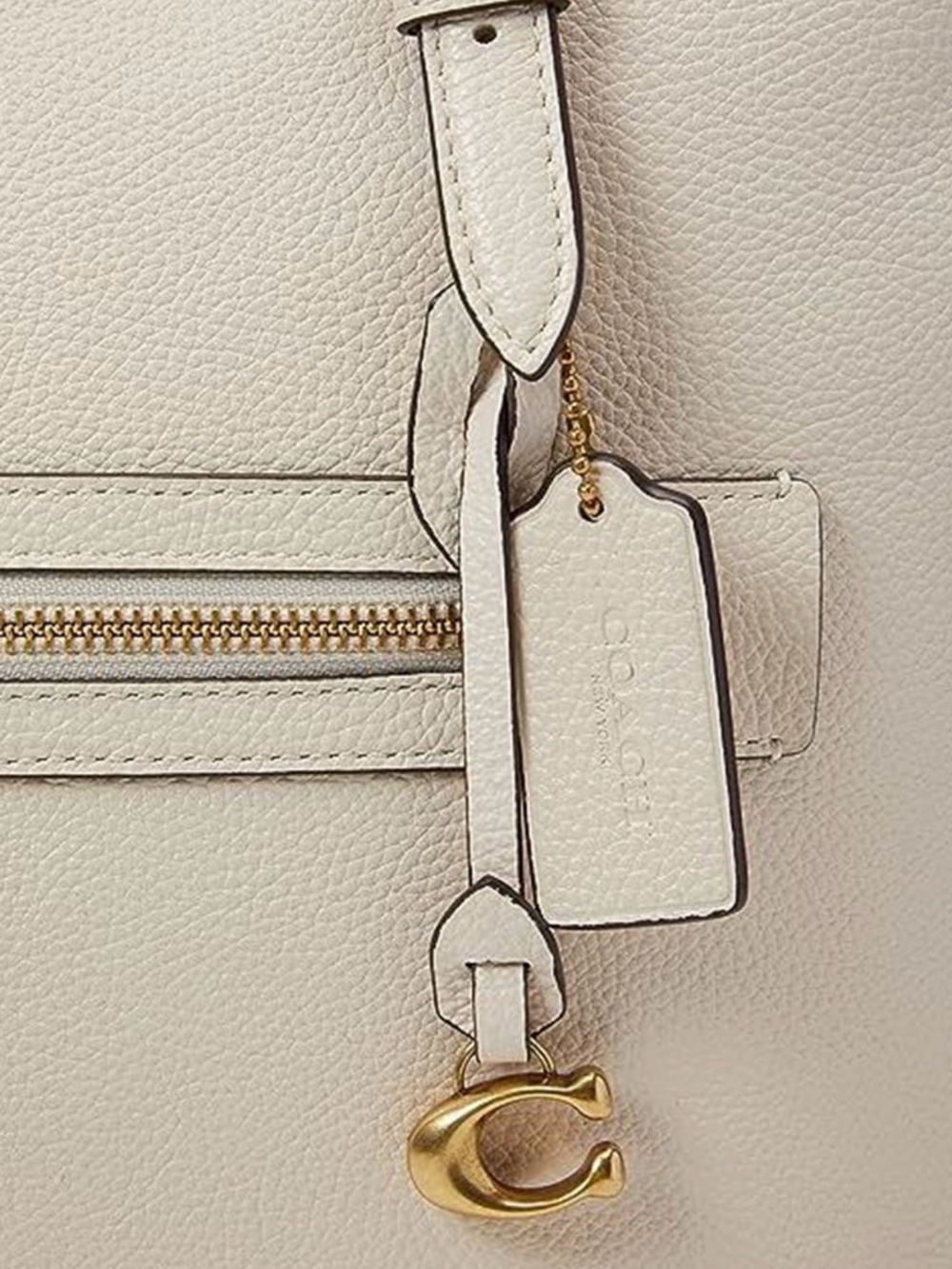 Coach NWOT Taylor Tote Bag Cream Leather - Picture 4 of 12